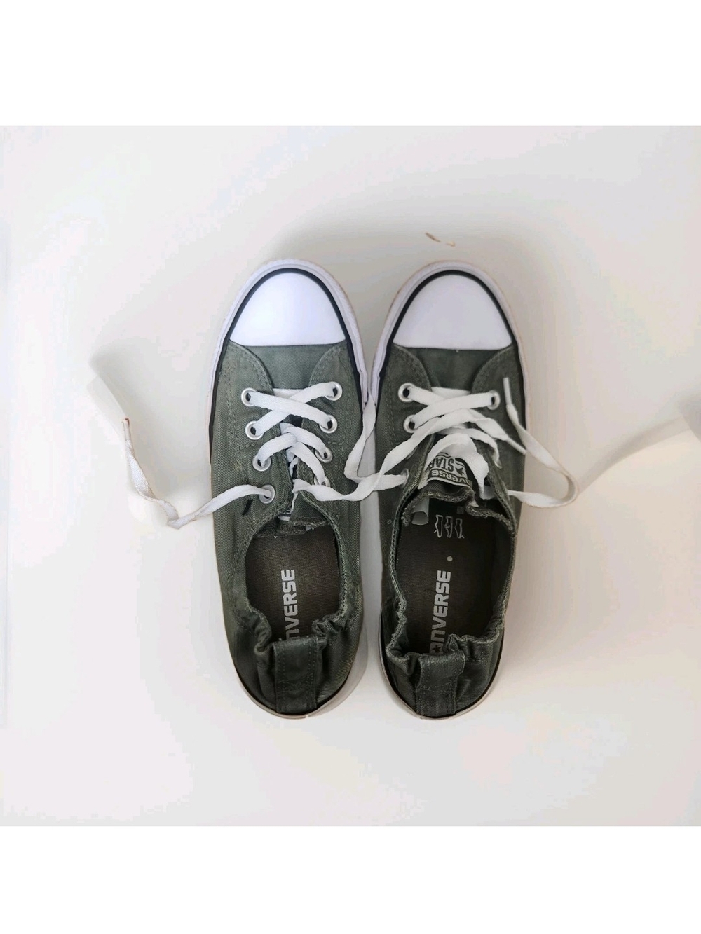 Converse Chuck Taylor All Star Shoreline Slip On Shoes 7 Army Olive Green EUC - Picture 5 of 12
